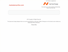 Tablet Screenshot of marketersonfire.com